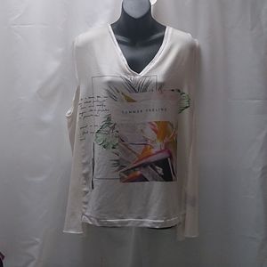 Woman's Worthington sleeveless white Summer shirt
